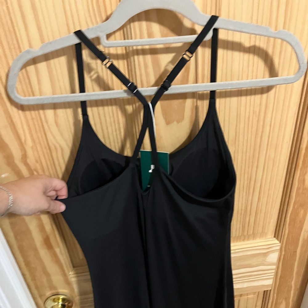 NWT HALARA longer everyday dress built in body suit adjustable straps